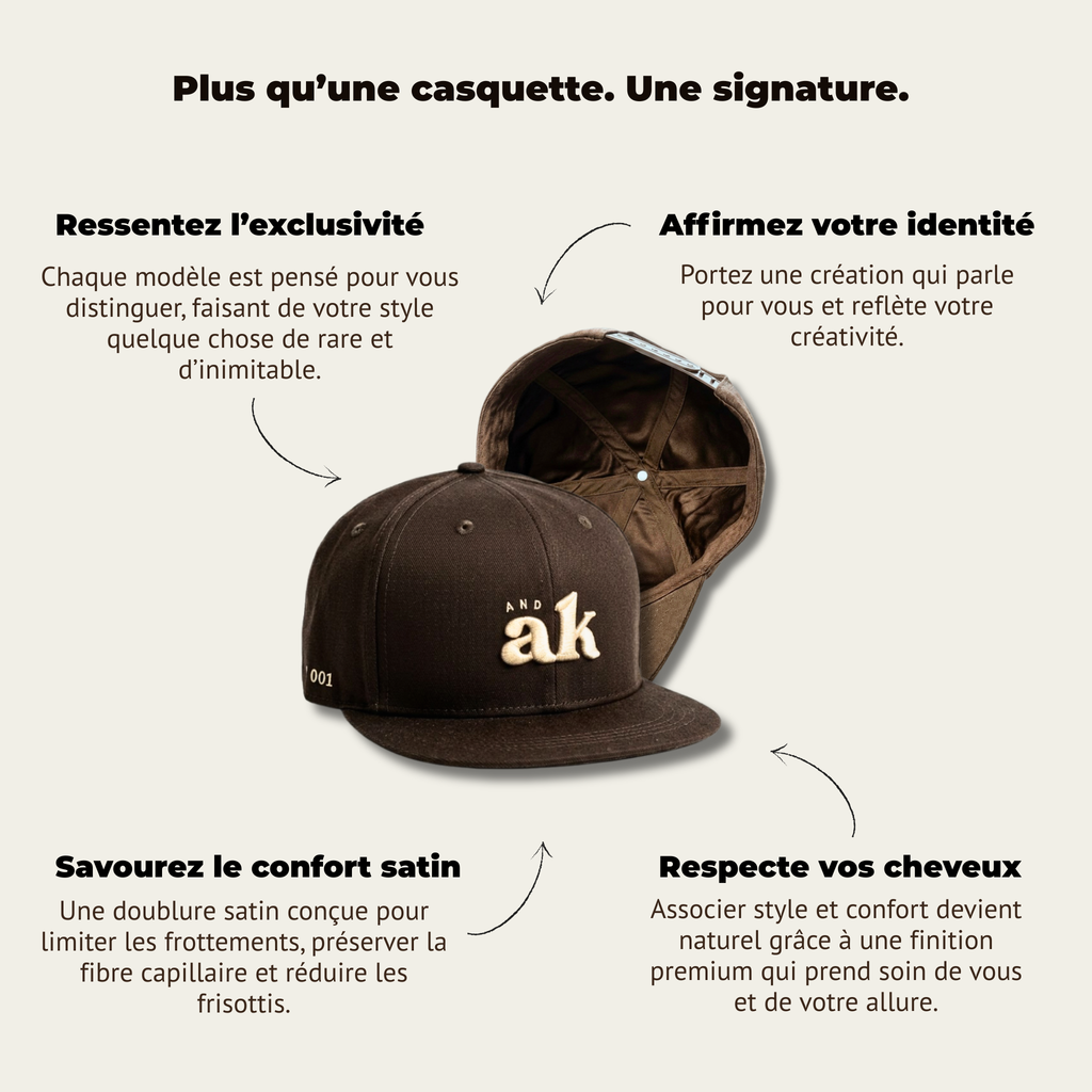 Casquette snapback marron