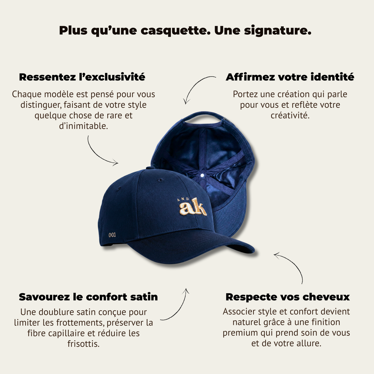 Casquette baseball bleu marine