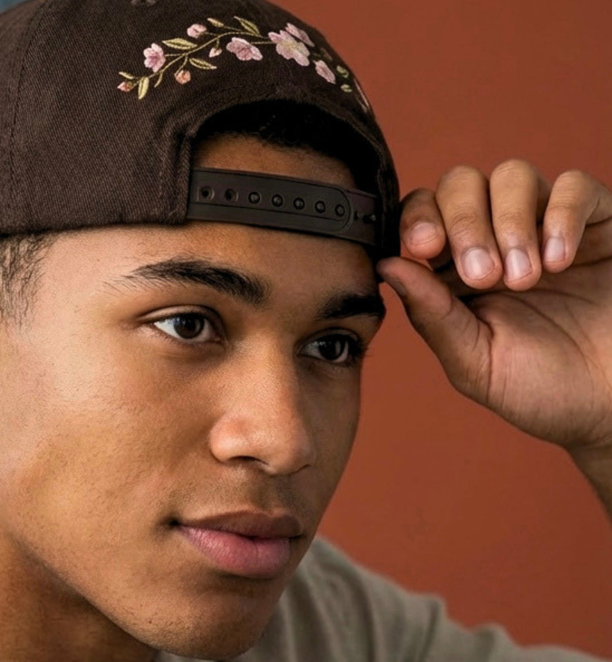 Casquette snapback marron